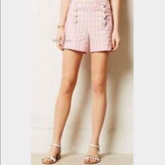 Anthropologie Pants - ANTHROPOLOGIE Pink/White Cartonnier Shorts Sz 8